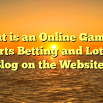 What is an Online Gaming, Sports Betting and Lottery Blog on the Website?
