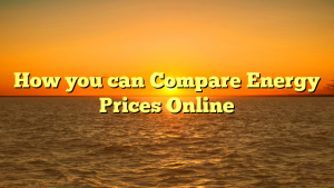 How you can Compare Energy Prices Online