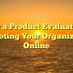 Using a Product Evaluation in promoting Your Organization Online