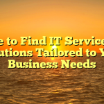Where to Find IT Services and Solutions Tailored to Your Business Needs